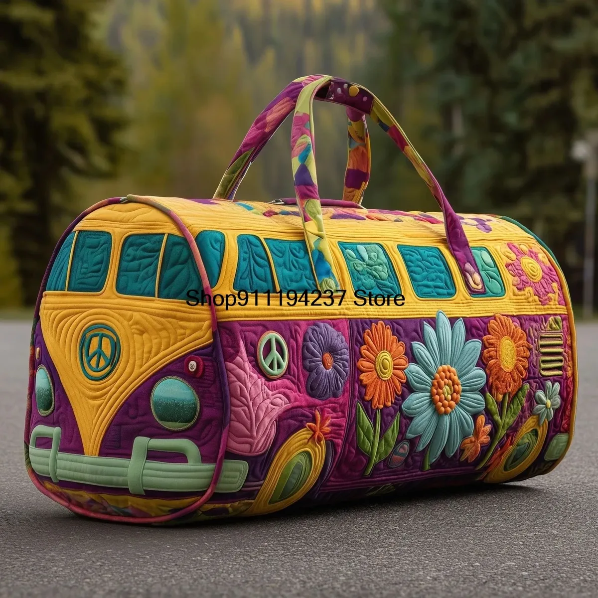 nouveau modèle de sac de voyage matelassé 3d hippie vibe