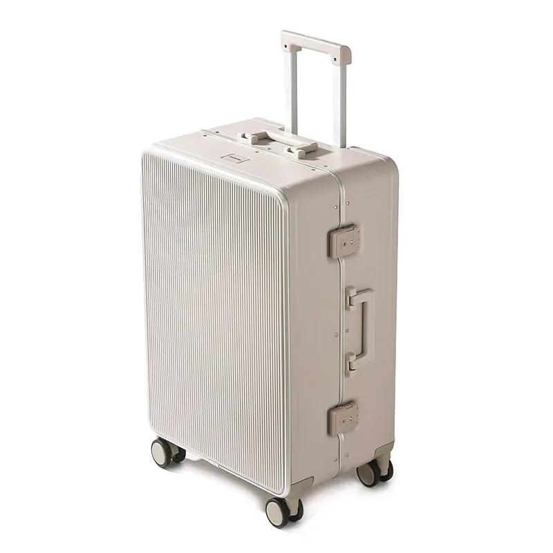 valise de mode 24 pouces avec cadre en aluminium et coque en pc durable, valise à roulettes grande capacité 28 pouces sur roulettes silencieuses, bagage 20 pouces