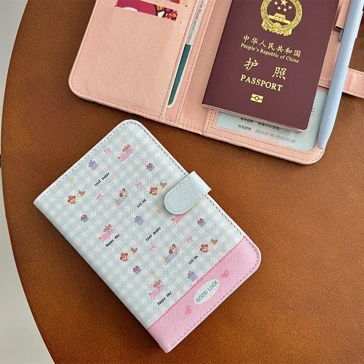 couverture de passeport élégante, portefeuille de voyage pour femmes, blocage rfid, porte-passeport en cuir pu avec poches pour cartes, idée cadeau de voyage
