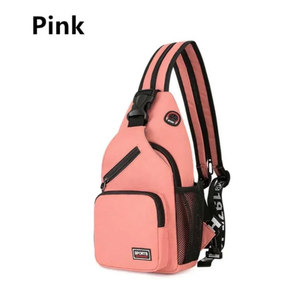 kismis messager épaule multi-fonctionnel hommes et femmes sac à dos sac de poitrine sac à dos de voyage avec trou pour casque