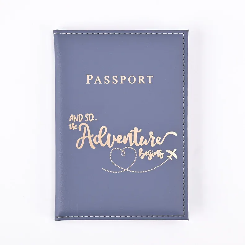 1 pièces sac de couverture de passeport pour femmes hommes pu leathaer mode voyage porte-passeport étui id nom cartes de visite pochette de protection