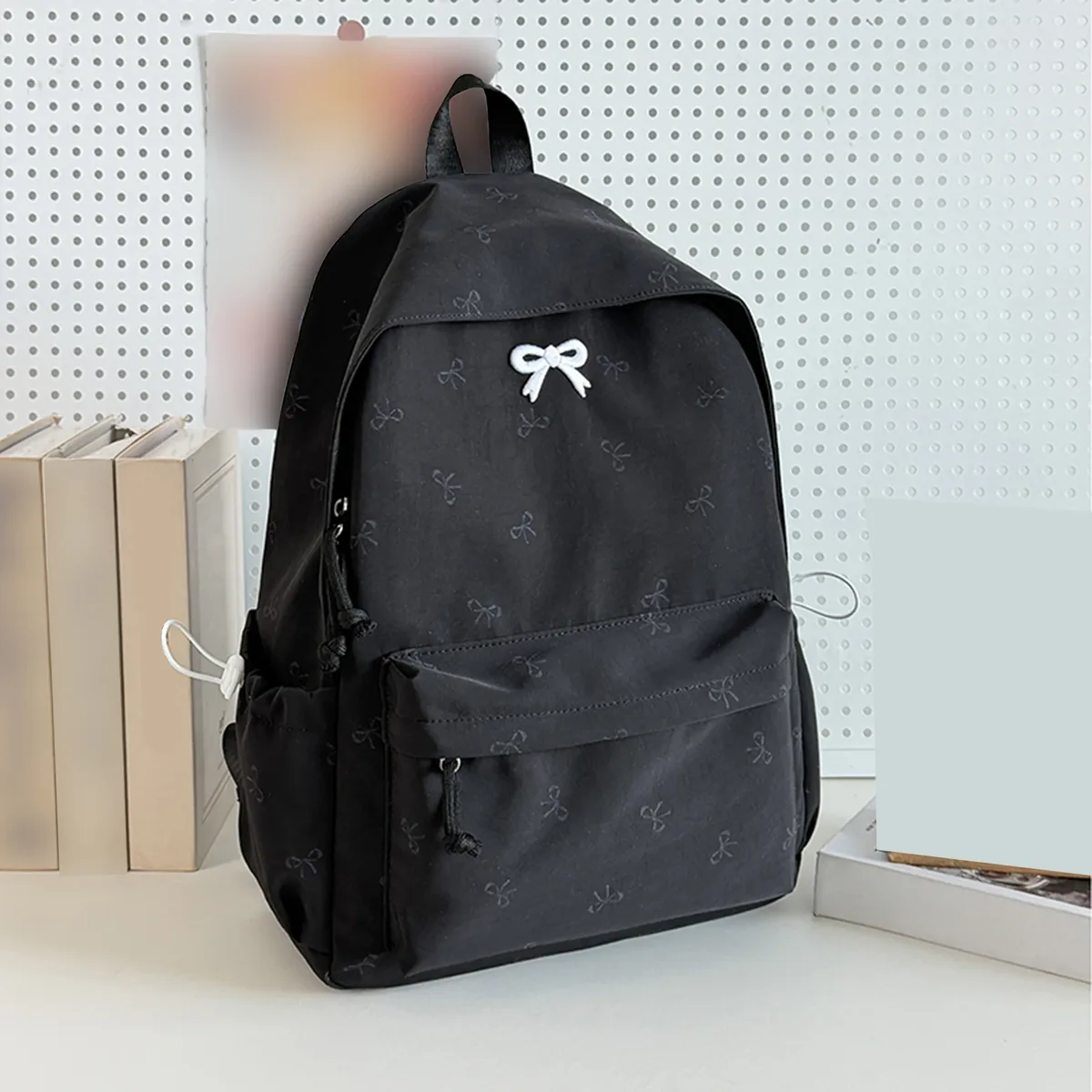 sac à dos pour femmes avec nœuds, sac de voyage grande capacité, sac à dos pour ordinateur portable kawaii, sac à dos décontracté y2k en nylon pour enfants, adolescents et filles.