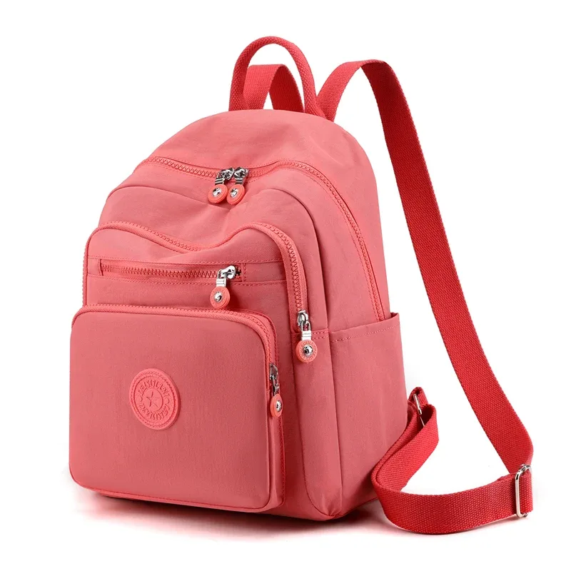 mochila feminina mini sac à dos pour adolescente, sac à dos décontracté en nylon imperméable pour femmes, sac à dos de poitrine 2018