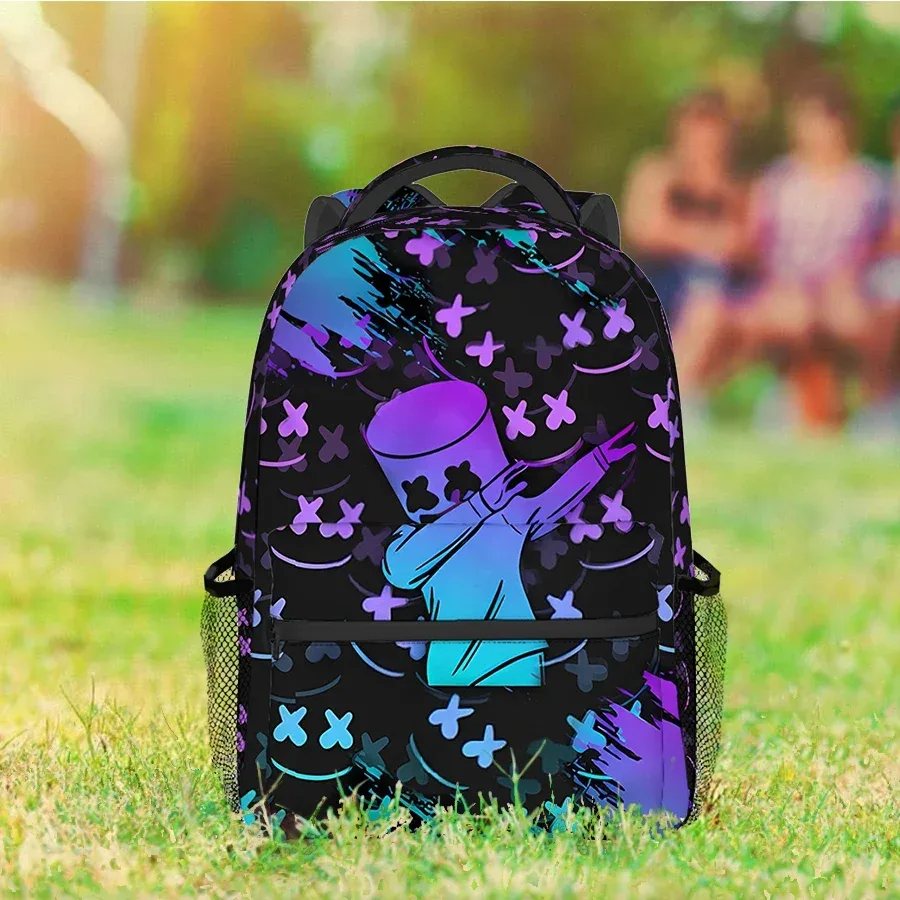 sacs à dos de personnages de dessins animés dégradés pour garçons et filles, meilleurs cadeaux, sac à dos scolaire 2d plat pour enfants