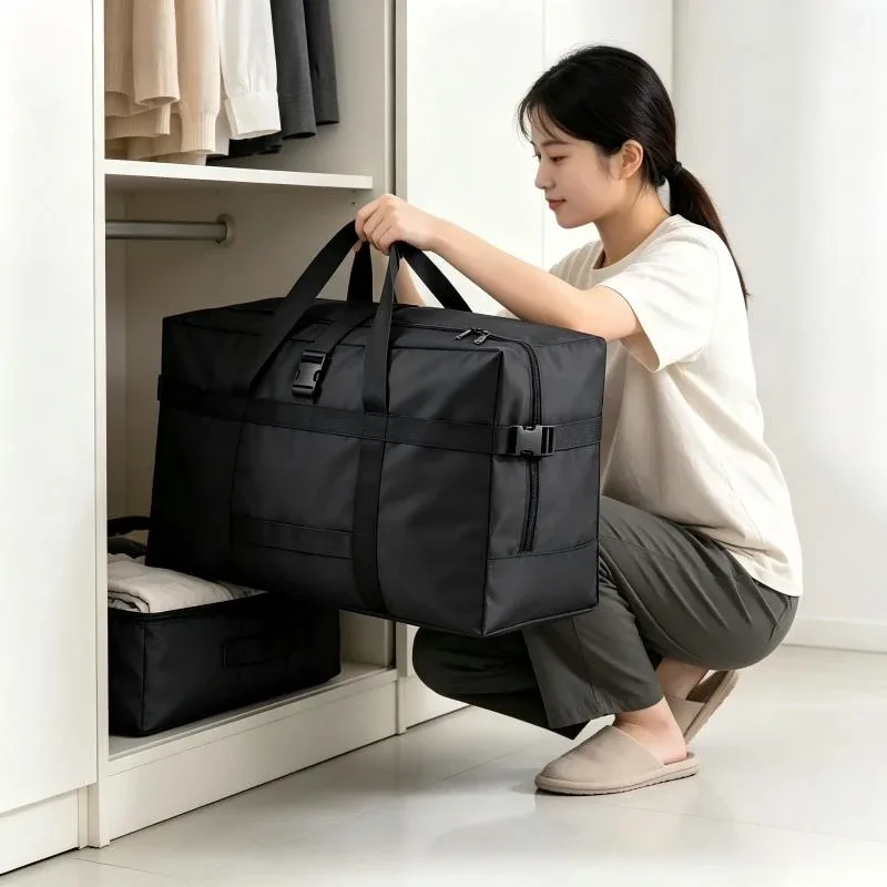sac de voyage robuste en tissu oxford imperméable, pliable avec poignées, grande capacité pour enregistrement à la bagagerie des compagnies aériennes