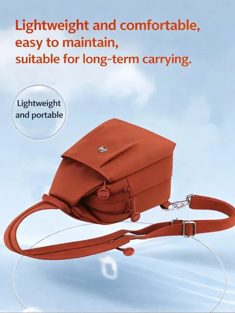 mini sac à dos léger pour femme, sac de poitrine en tissu oxford avec fonction antivol, sac à dos convertible simple, élégant et polyvalent