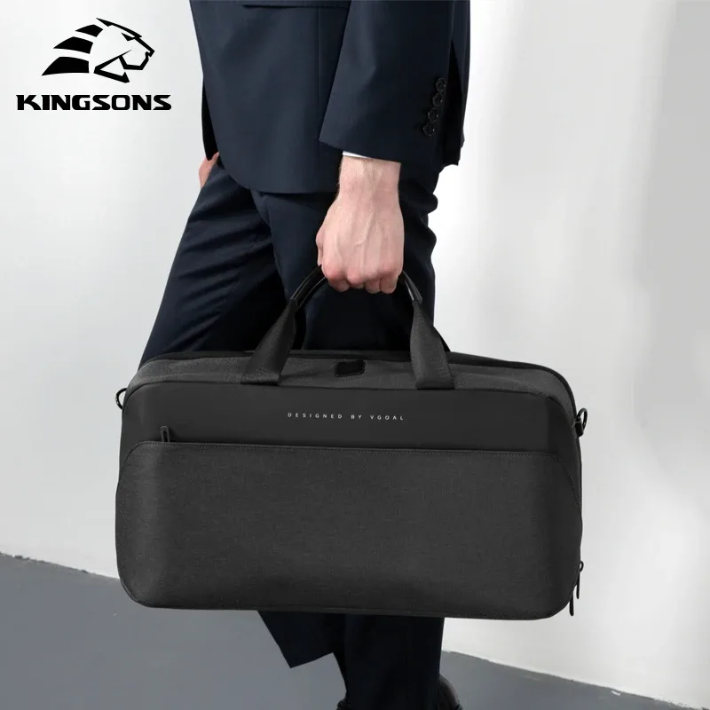 nouveaux porte-documents pour hommes, pour ordinateur portable de 15,6 pouces, sac de voyage pliable, sac à main, sac d'affaires imperméable avec port de chargement usb-c