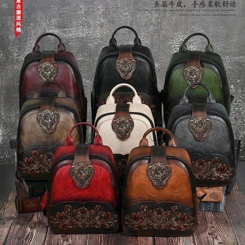 nouveau sac à dos tendance en pu gaufré de haute qualité 2026 pour femme – sac rétro polyvalent pour sorties