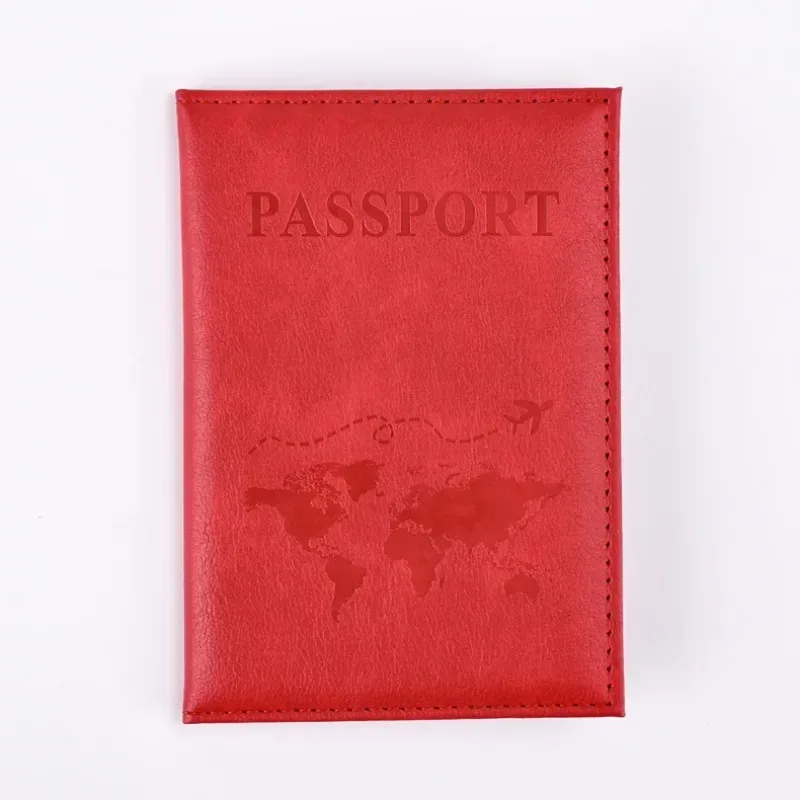 étui de passeport en cuir pu pour hommes et femmes, décoloration solide, billet de voyage, housse de protection, porte-carte d'identité, nouveau
