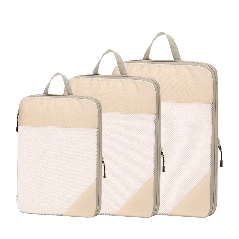 sac de rangement de voyage pour placard, bagages de voyage pour vêtements, chaussures, articles de toilette, cosmétiques, cubes d'emballage anti-poussière, sac de compression