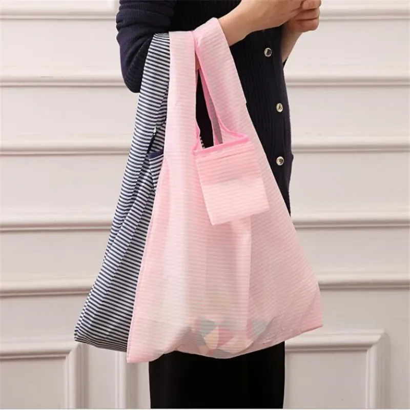 sac de shopping vert pliable imprimé à la mode, fourre-tout, pochette pliante, sacs à main pratiques, sacs de rangement de grande capacité