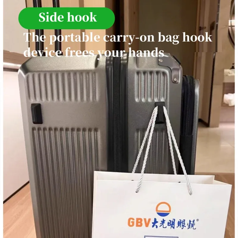 valise pc gris compartiments glissières ceinture poignée latérale verrouillage code roue frein expansion latère ajustable voyage
