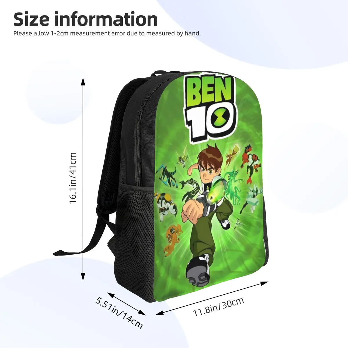 sac à dos grande capacité ben 10, motif dessin animé, pour la rentrée scolaire, sac à dos étudiant ben 10