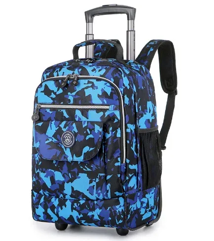 sacs à dos à roulettes pour ordinateur portable, sac à dos à roulettes de voyage étanche, grande capacité, sacs à roulettes pour hommes, bagages, sacs à main, 18 pouces