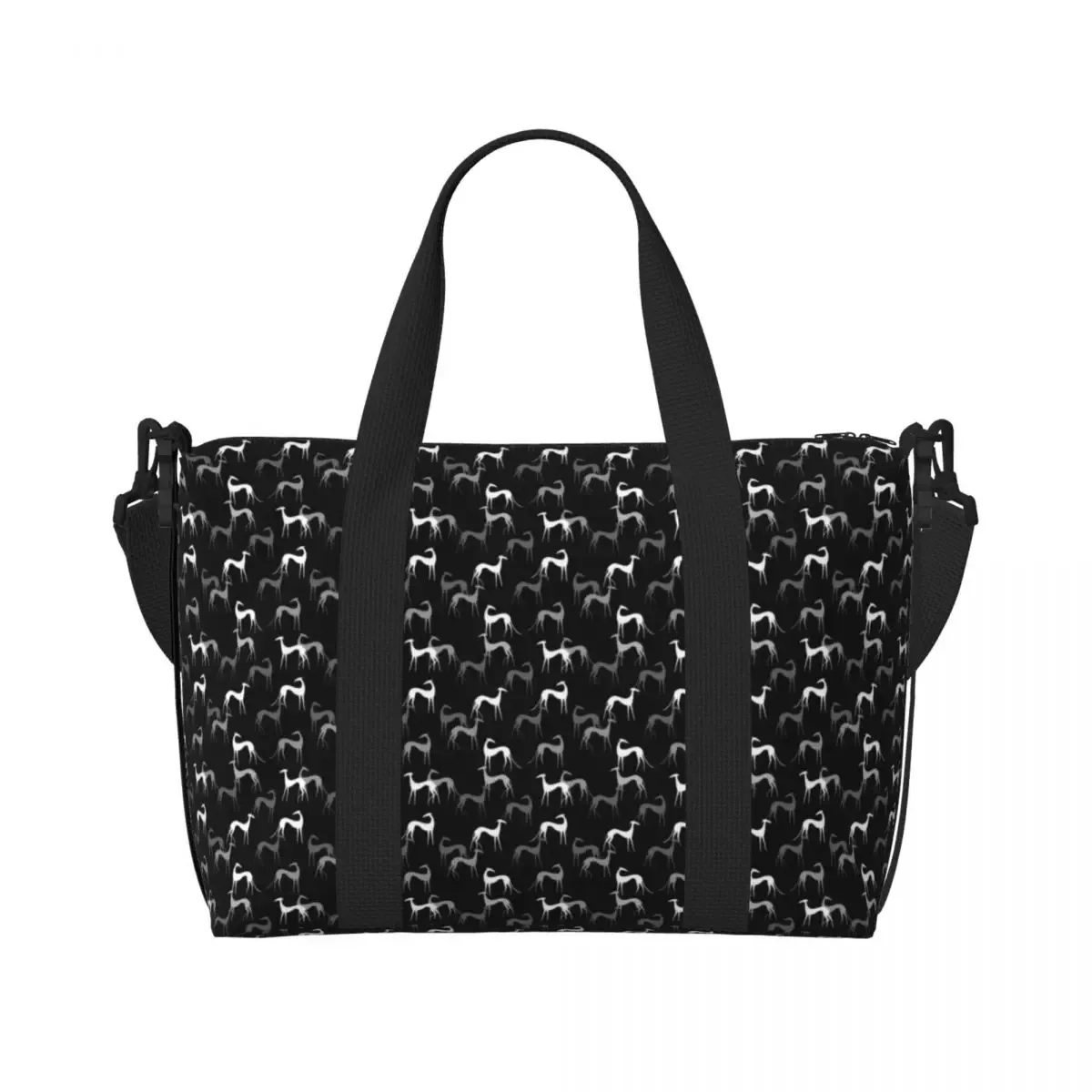 sac fourre-tout personnalisé whippet peeping pour femme, grande capacité, lévrier lévrier, sac de voyage pour chien, salle de sport, plage