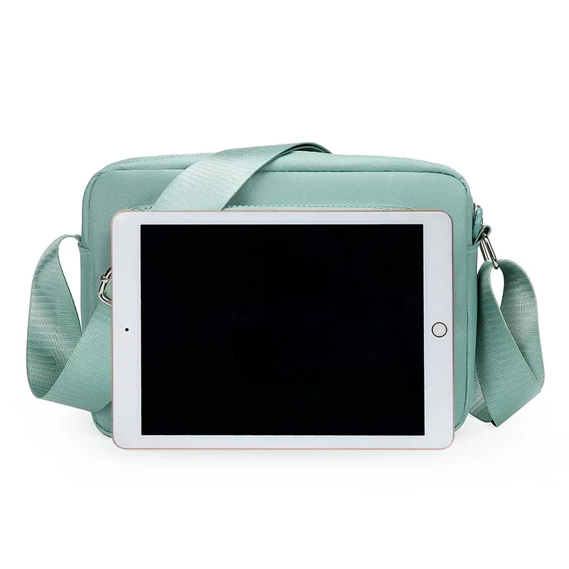 sac bandoulière multi-poches de couleur unie pour femme, sac à épaule multifonctionnel, sac d'affaires tendance de la même couleur