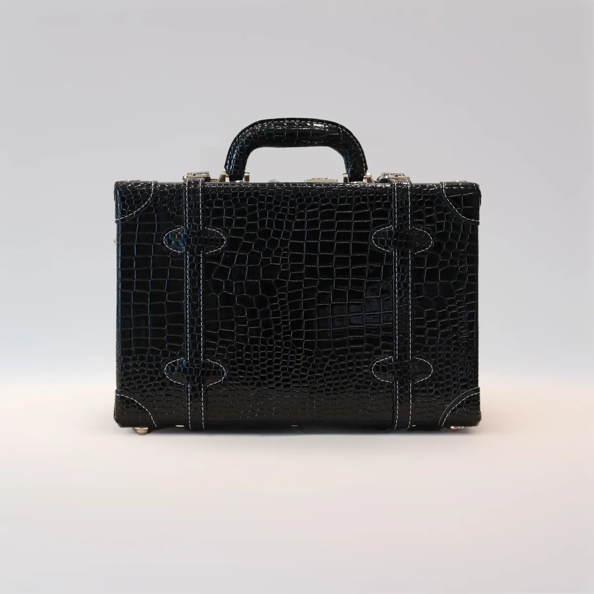 valise vintage fabriquée à la main, mallette d'affaires, mini valise de voyage, étui de maquillage, verrouillage par mot de passe, organisateur de rangement de bagages en cuir