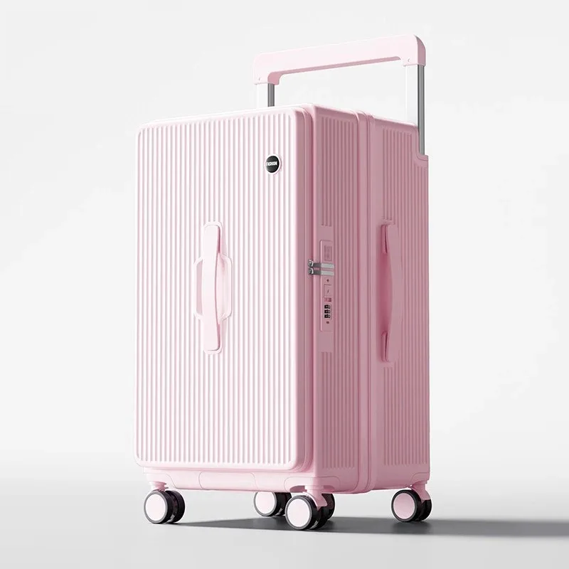 klqdzms bagage roulant capacité surdimensionnée boîtier de chariot abs + boîte d'embarquement pc 20 "24" 26 "28" 30 "32 pouces valise de voyage pour femmes