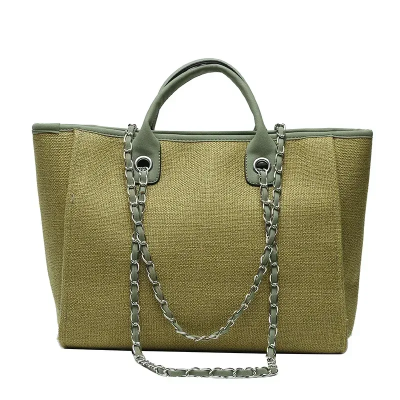 mode maquillage concepteur grandes femmes 2025 nouvelle mode coréenne décontracté grande capacité épaule bandoulière chaîne sac fourre-tout