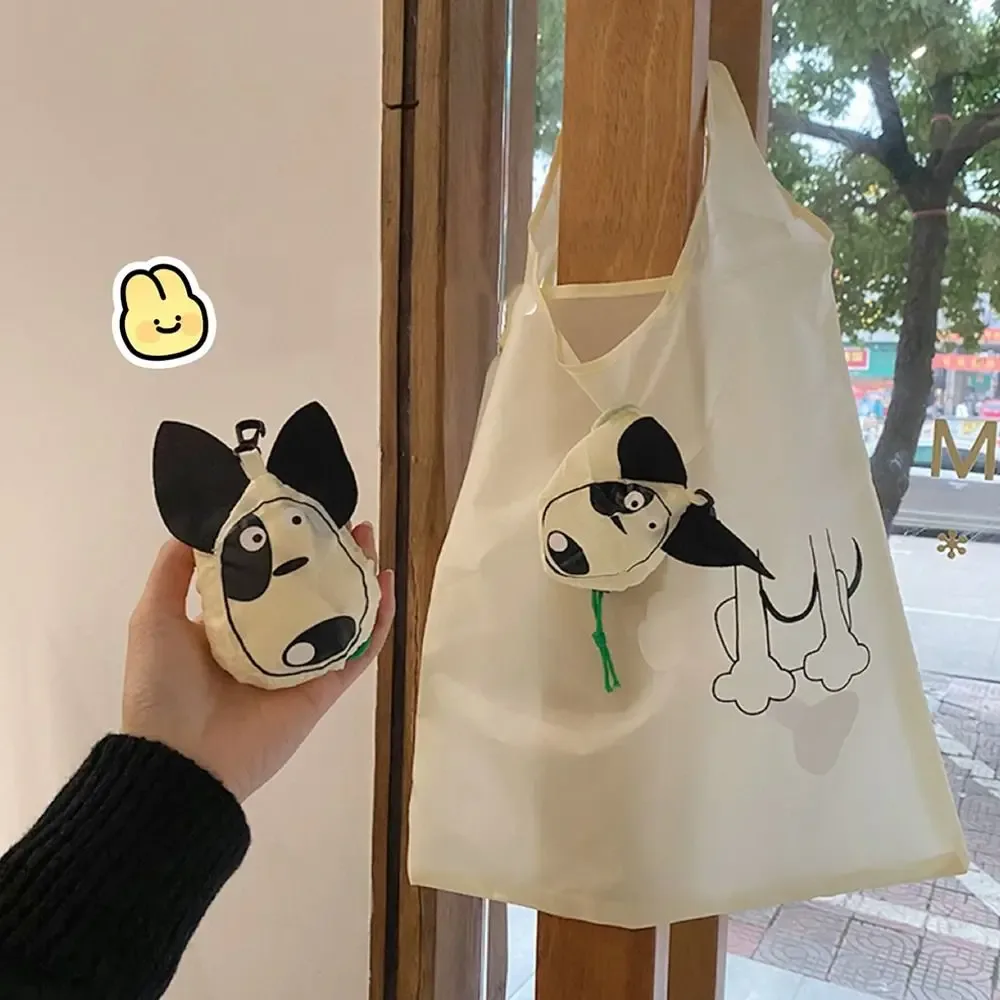 Sac fourre-tout portable réutilisable pour chien, sac à soupe, sac de voyage initié, sac à provisions pliable, sacs de rangement, sacs à provisions de dessin animé, nylon