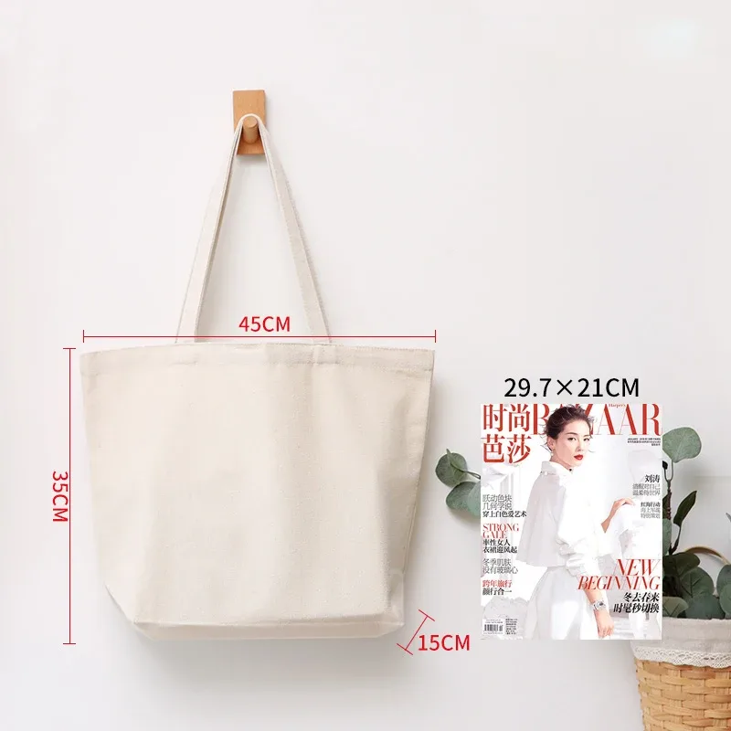 100 pièces/lot, vente en gros, sacs fourre-tout en toile de grande capacité, logo personnalisé, sacs réutilisables en coton écologique, sacs de courses promotionnels