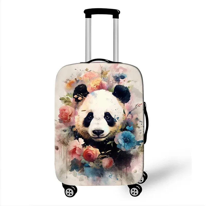 housse de protection pour valise aquarelle, motif animal mignon, tigre, lapin, panda, pour voyage, valise, housse de chariot élastique