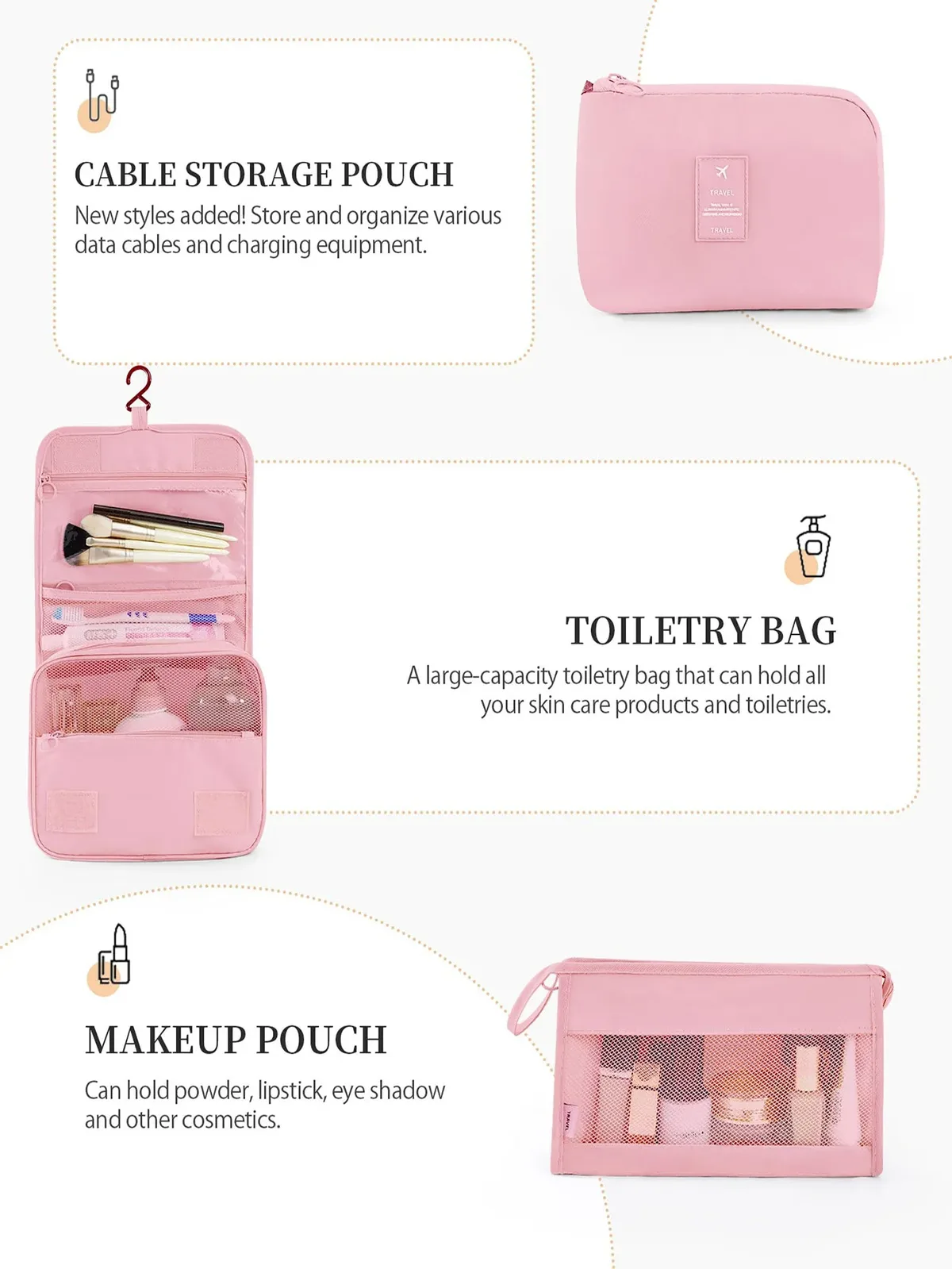 organisateur voyage polyester beige clair poches transparentes visibilité optimal sécurité accrue organiser vêtements accessoires