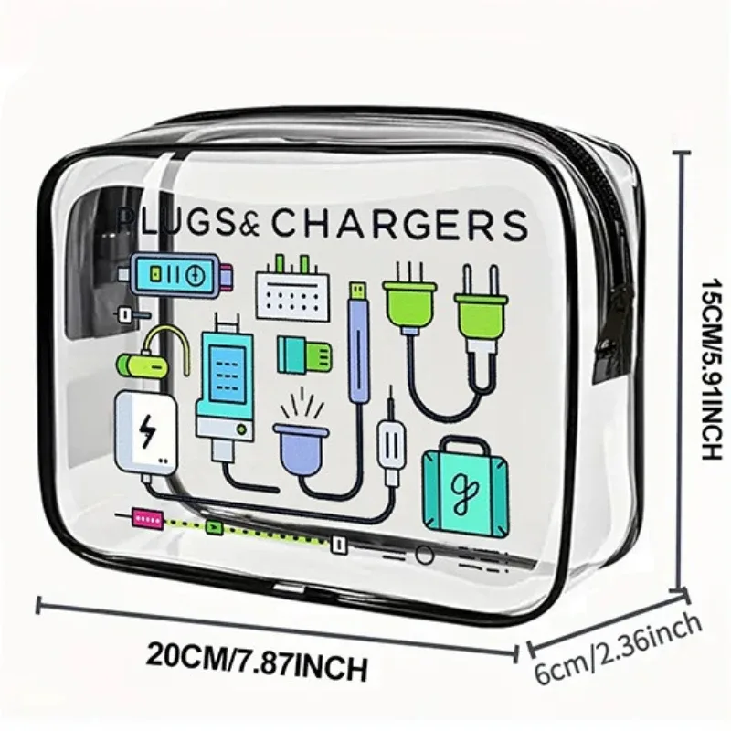 sac à fermeture éclair en pvc transparent imperméable, organiseur de cosmétiques pour les voyages d'été, sac de rangement pour articles de toilette et maquillage, trousse de toilette