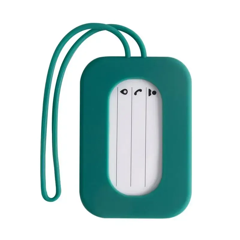 étiquette de bagage universelle en silicone souple avec cordon détachable – étiquette de bagage de voyage anti-perte, étiquette d'identification de valise