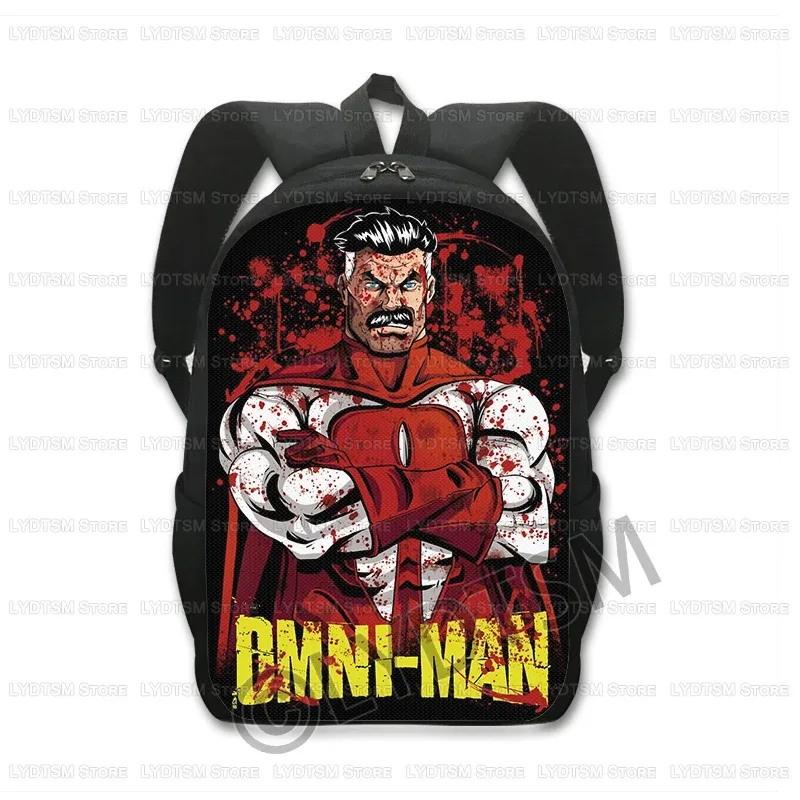 invincible hero print sac à dos hommes sac à dos bande dessinée omni mark enfants sacs d'école pour adolescent sac à dos ordinateur portable sacs à dos bookbag
