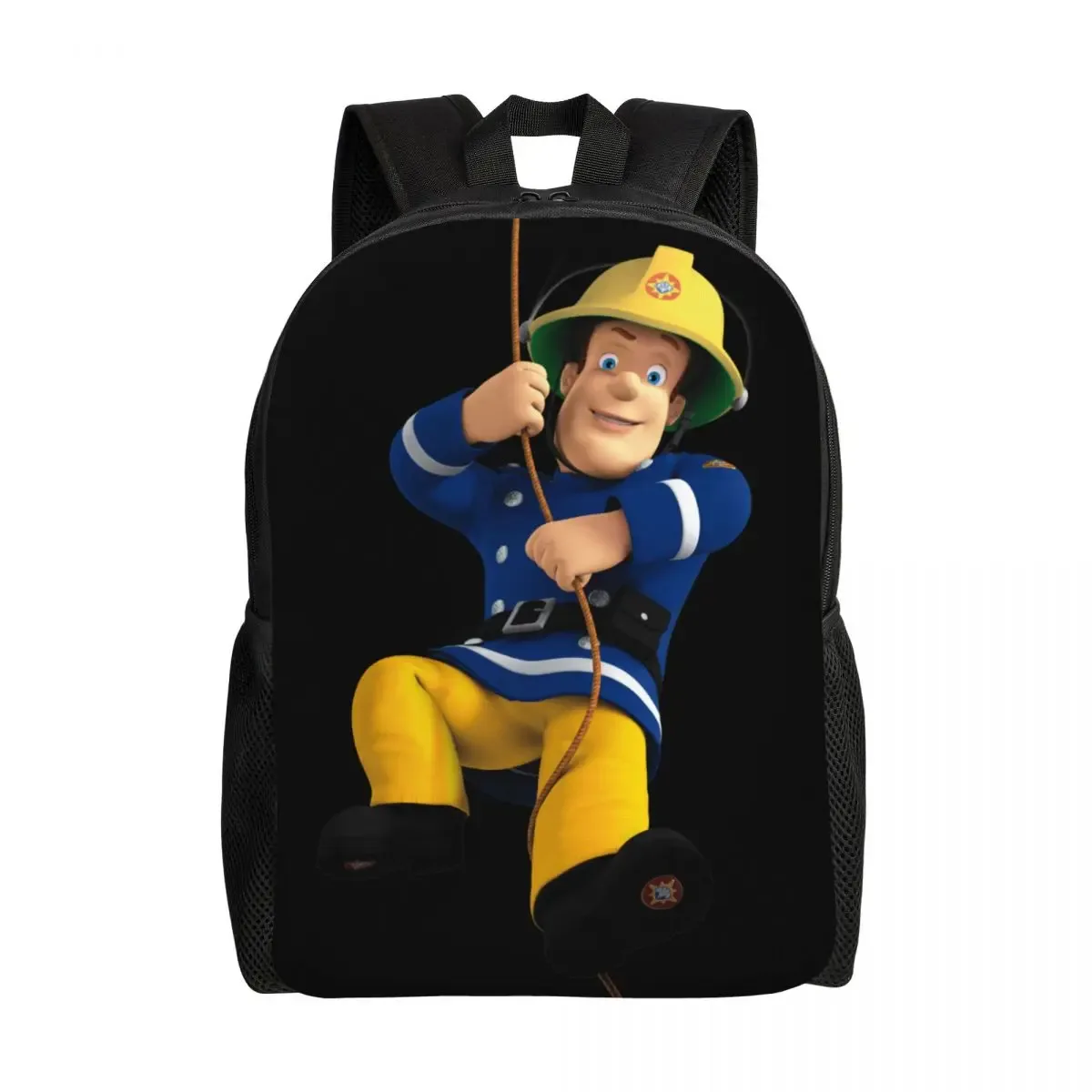 sac à dos de voyage personnalisé sam le pompier pour hommes et femmes, cartable pour ordinateur portable d'école, sac à dos d'étudiant de dessin animé