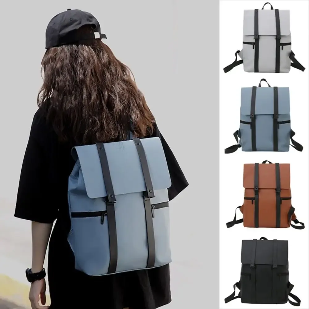sacs d'école imperméables, sacs à dos pour ordinateur portable de couleur unie, sacs à dos de voyage à grande capacité avec bandoulière réglable