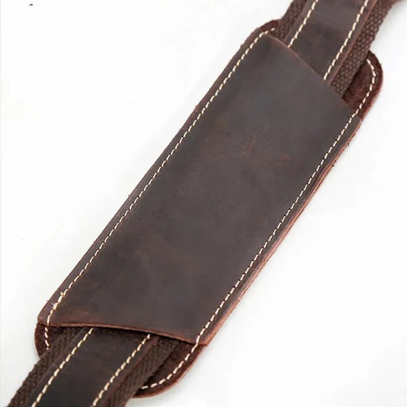 bandoulière en cuir crazy horse de haute qualité, bandoulières en cuir véritable pour sac de voyage, sacoche, bandoulière pour sacs à main
