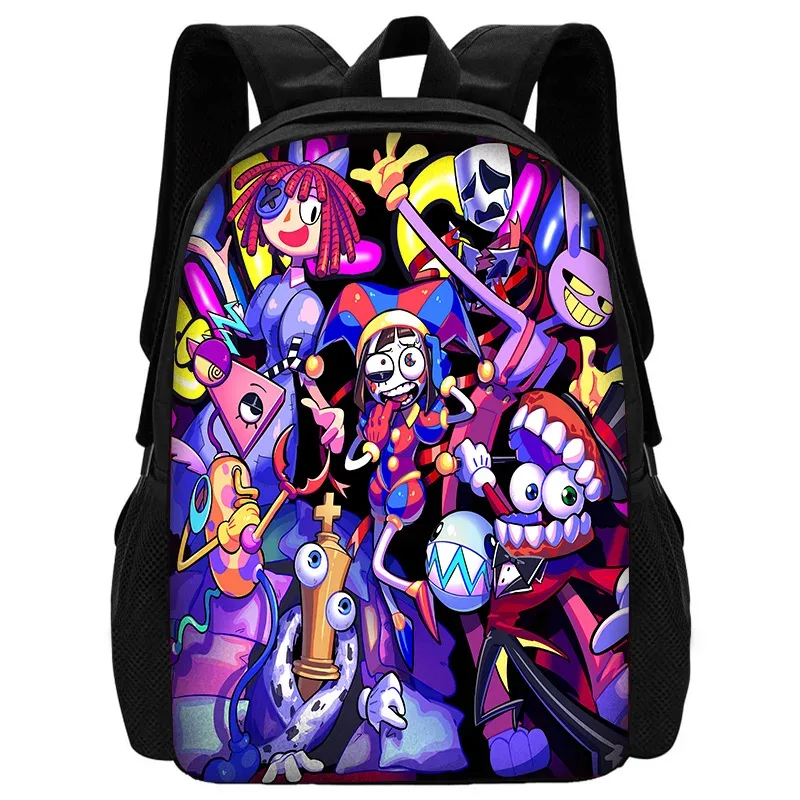sac à dos d'école pour enfants cartoon a-amazings digitals circus avec sacs à déjeuner, sacs à crayons, sacs d'école pour garçons et filles, meilleur cadeau