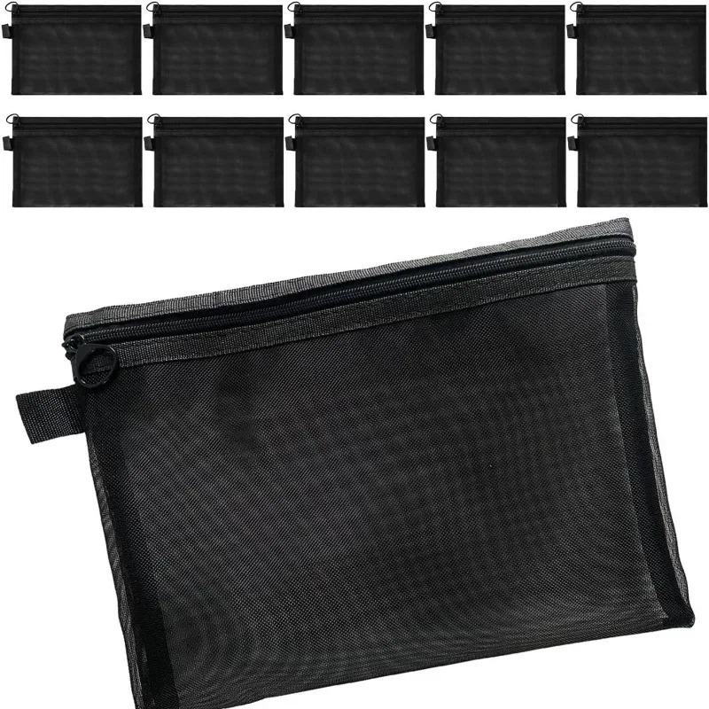 sac de rangement en maille pour maquillage, produits de toilette simples, poudres récepteurs, translucides, légers, sacs cosmétiques, voyage, portable, petits objets gt