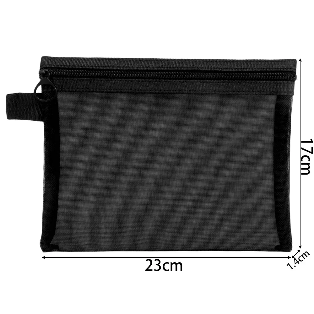 sacs à cosmétiques transparents en maille, 1/6 pièces, trousse de maquillage de voyage portable, petite et grande trousse de toilette noire, pochette de rangement pour rouge à lèvres