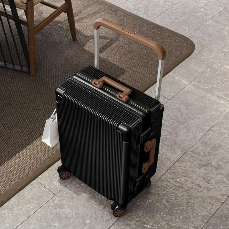 2025 nouveau large boîtier de chariot bagages grande capacité 20/24/26 pouces plus cadre en aluminium abs + pc bagages cabine valise d'embarquement