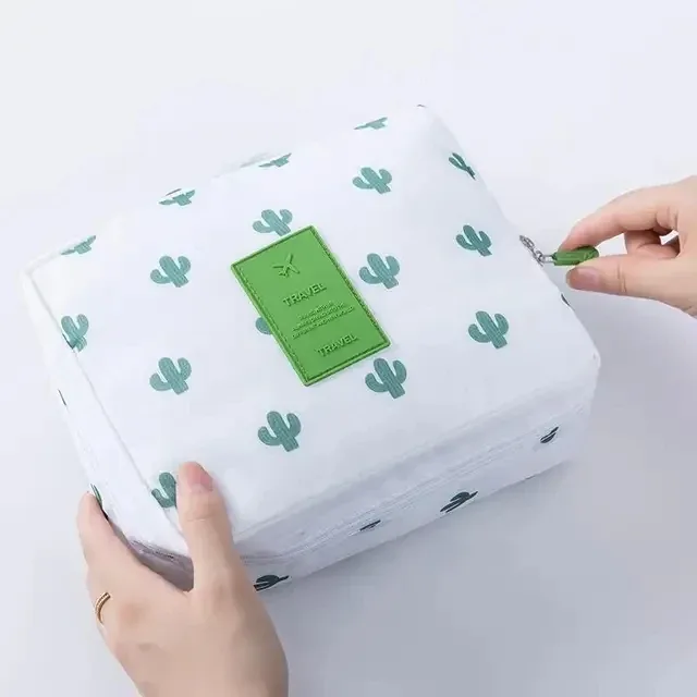 sac de maquillage de voyage multifonctionnel pour filles, organisateur de cosmétiques portable imperméable avec plusieurs compartiments pour femmes