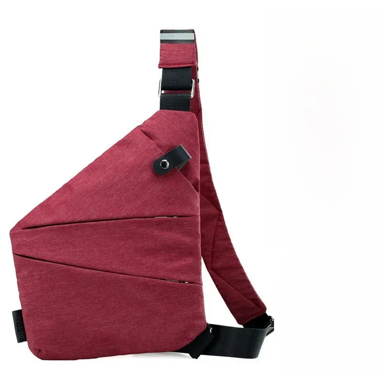 sac de poitrine antivol unisexe – sangles réglables, pochette de rangement polyvalente, portefeuille de voyage sécurisé