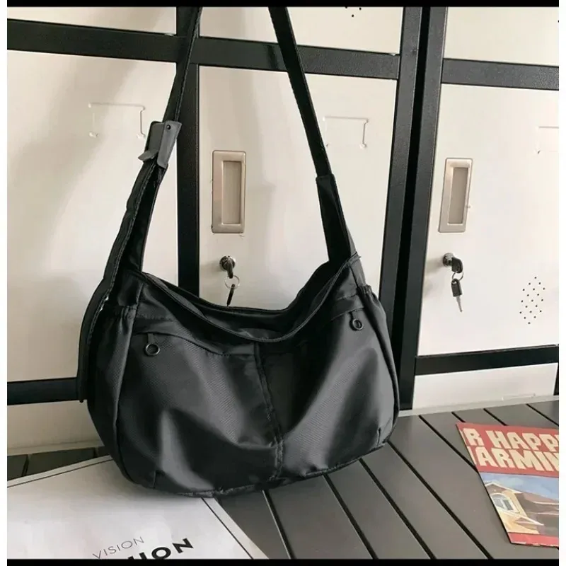Fourre-tout de grande capacité pour loisirs, sac en tissu Nylon Simple et étanche, sac à bandoulière unisexe, sac de sport léger, sac de boulettes