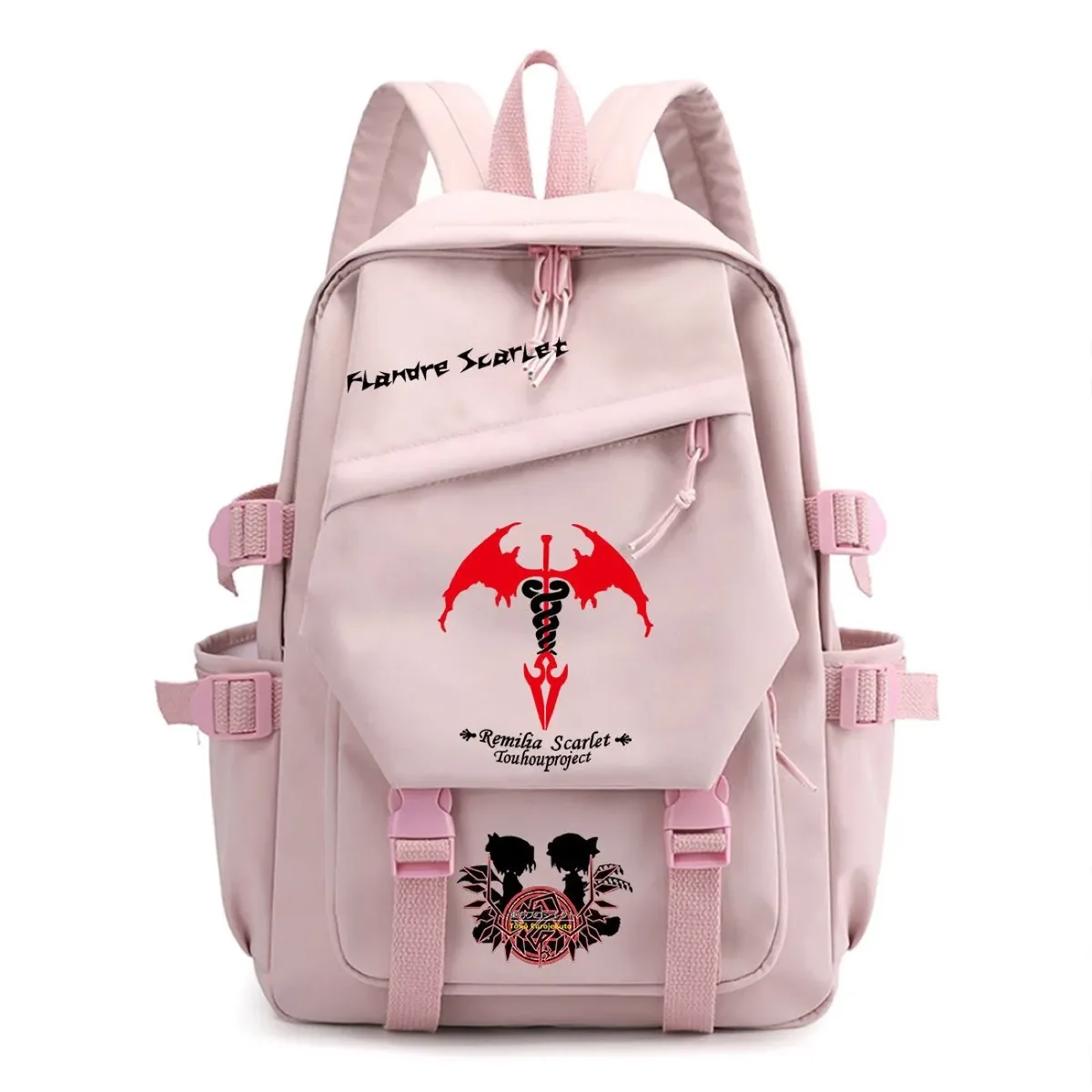 sac à dos touhou project ‌ sac à dos de voyage de grande capacité pour étudiants, imprimé dessin animé hakurei reimu kirisame marisa
