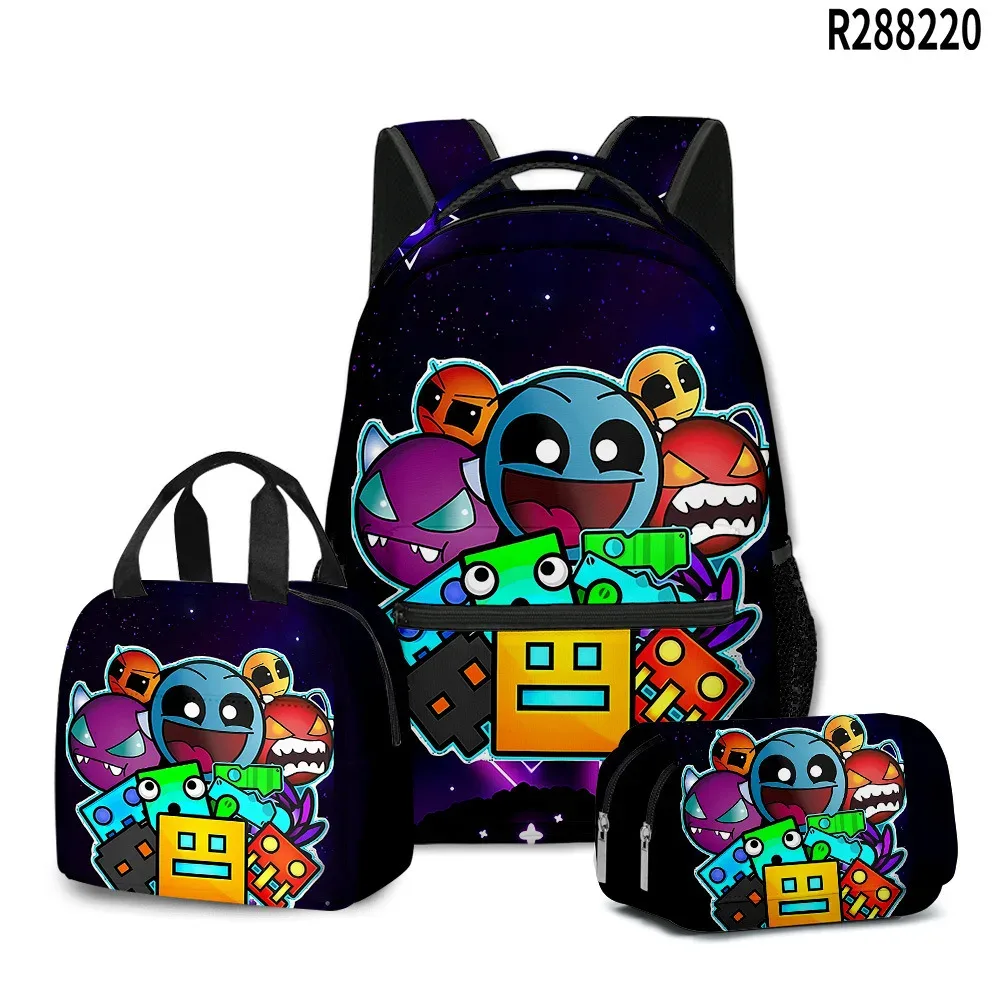 sac dos oxford université motif géométrie dash bleu vert rouge noir voyage école étudiant