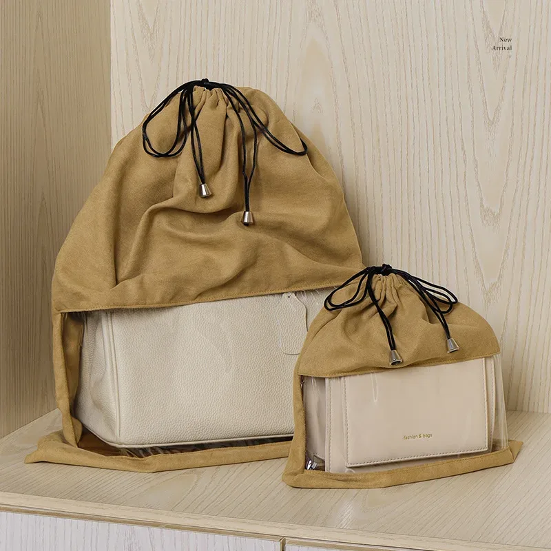 s/m/l transparent voyage emballage cube sac sac à poussière sacs à cordon organisateur sac à poussière voyage chaussures sacs de rangement organisateur de voyage