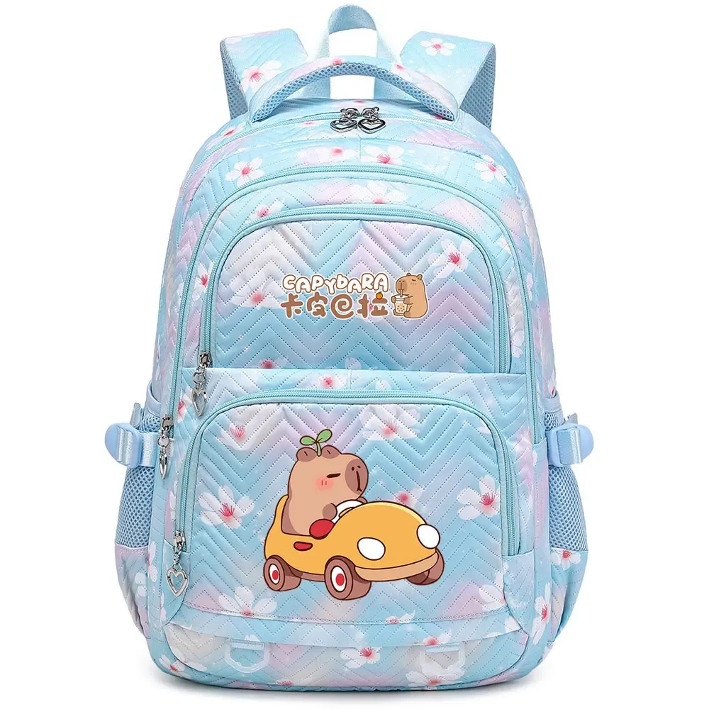 mignon capybara étudiant sac à dos étanche filles enfants retour à l'école livre sacs adolescents cartables femmes voyage sac à dos mochila