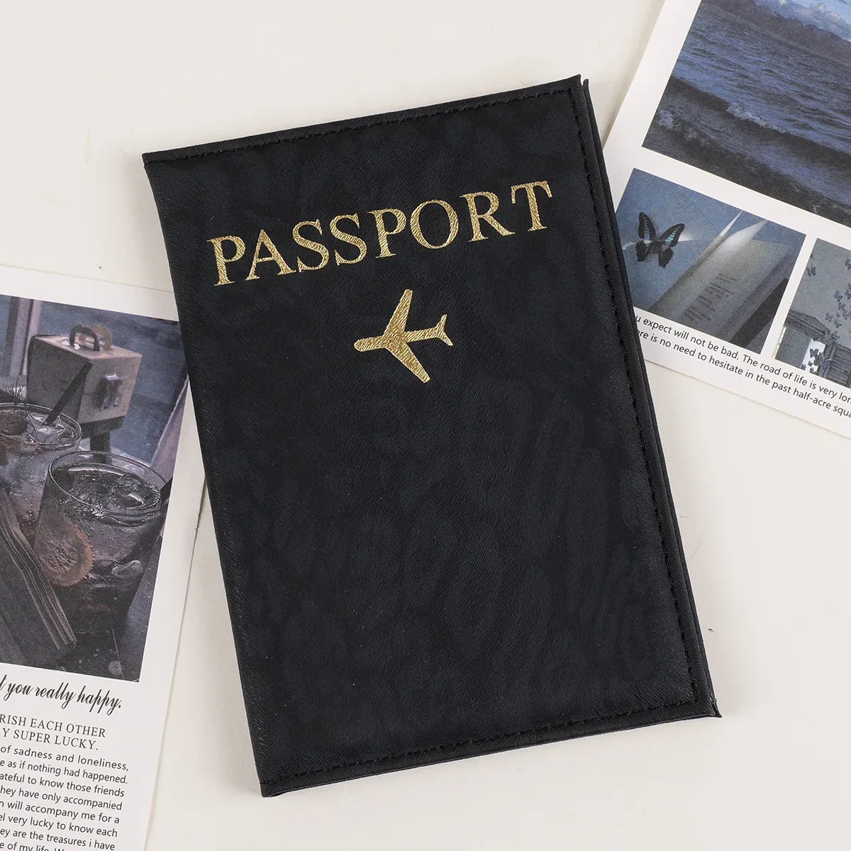 étui de couverture de porte-passeport de voyage imprimé léopard pour femmes, couverture de passeport de billet de carte en cuir pu, accessoires de protection