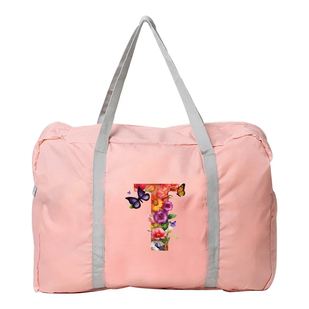 sac de voyage pliable réutilisable grande taille à motif papillon imprimé, sac de rangement écologique pour vêtements, sac de rangement pour articles ménagers et courses