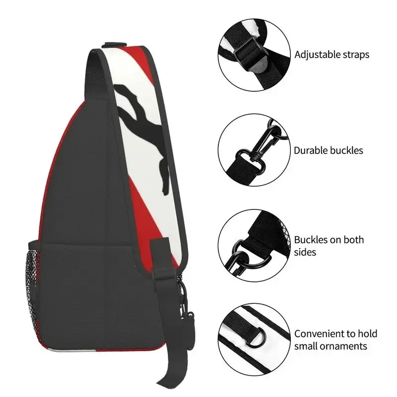 sensation de plongée sous-marine bubble sling crossbody backpack pour homme, sac de poitrine personnalisé initié par le plongeur, voyage, randonnée, sac à dos
