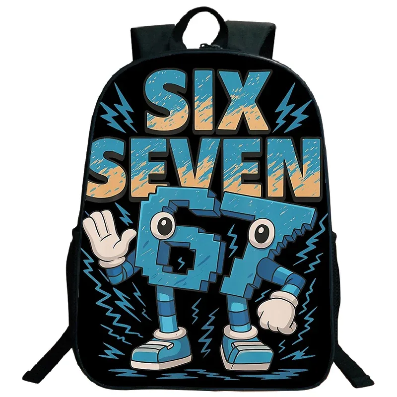 steal a brainrot 67 six seven sac à dos pour enfants, sac à dos de voyage pour étudiants, garçons et filles, sacs d'école au design amusant avec des chiffres, légers