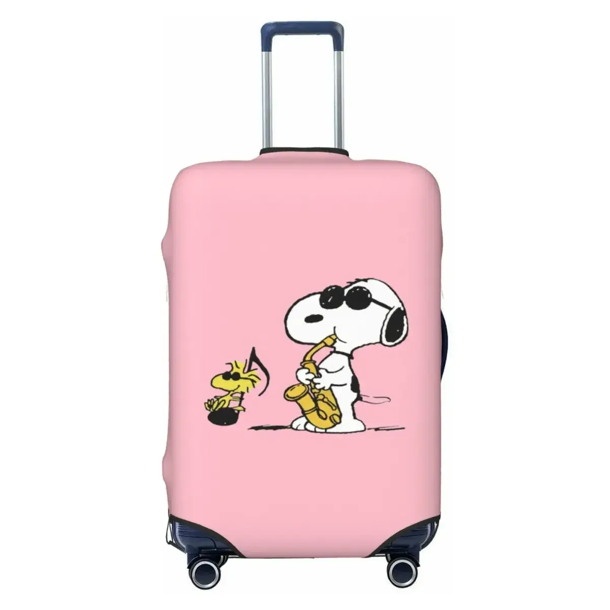 housse de valise durable et lavable, motif chiens mignons, haute élasticité, convient aux bagages de 18 à 32 pouces, anti-poussière pour les voyages en avion et en voiture