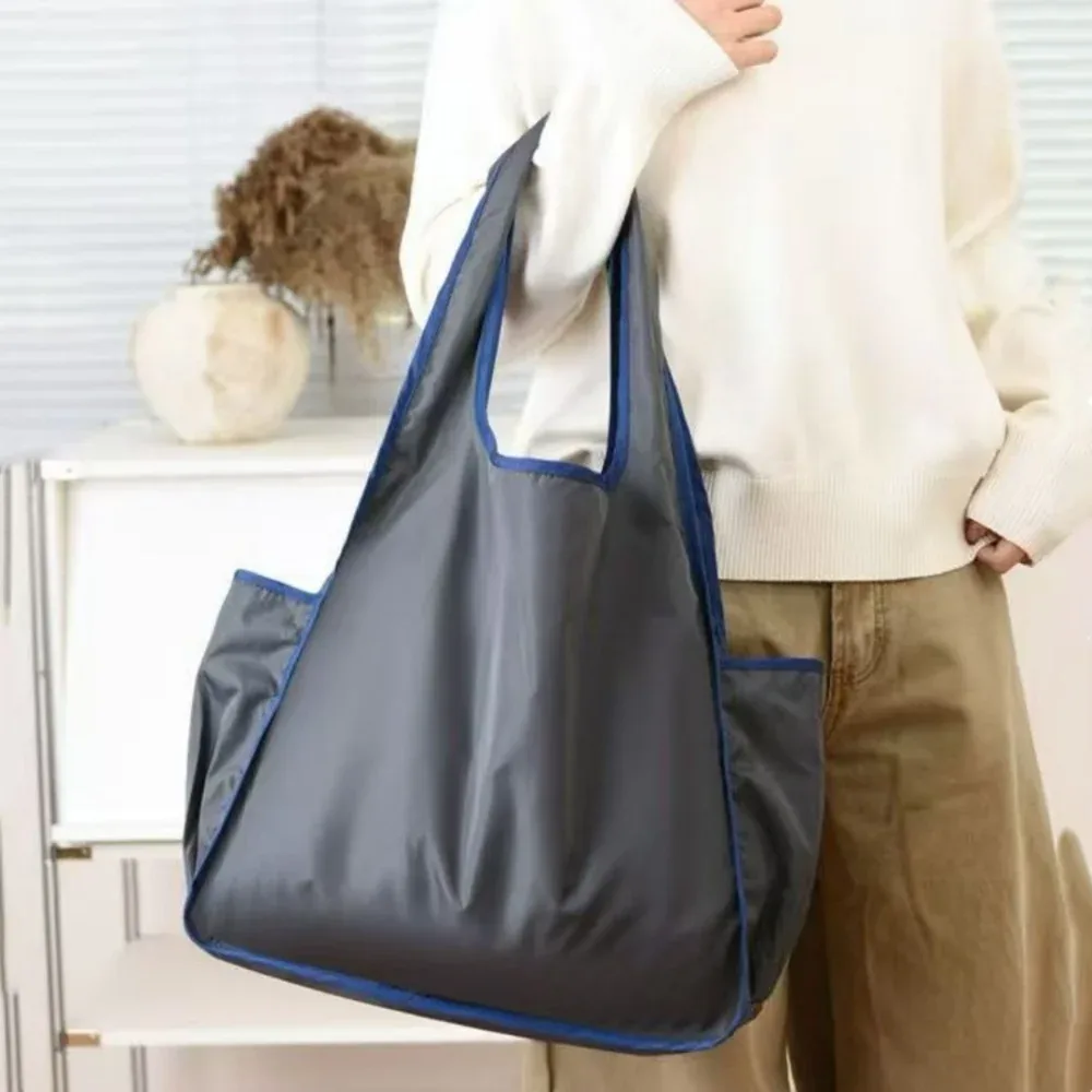 sac de courses portable réutilisable, sac à bandoulière imperméable, léger, grande capacité, sac de rangement pour l'extérieur